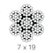 Laureola Industries 3/16" Galvanized Steel Type 7x19 Aircraft Cable Wire Rope, 50 ft ZAG316-GAL-719-50 - alternate 3